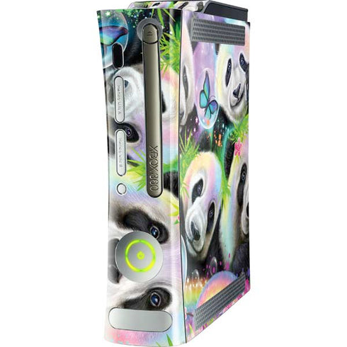 Rainbow Pandas with Butterflies by Sheena Pike Xbox 360 (Includes HDD) Skin